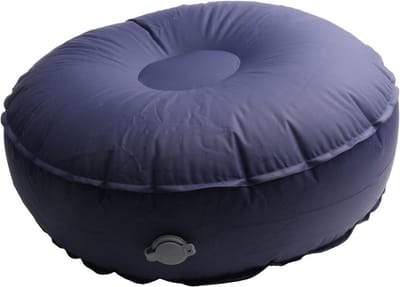 Opblaasbaar Kussen - Evenwichtskussen Voetsteun - Yoga Fitness Reizen - Compact Lichtgewicht Snel Luchtdicht - 42x42x15cm - Donkerblauw