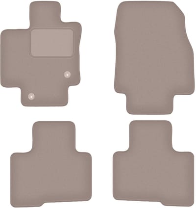 Beige velours vloermatten voor: Toyota Highlander IV SUV (2021-)