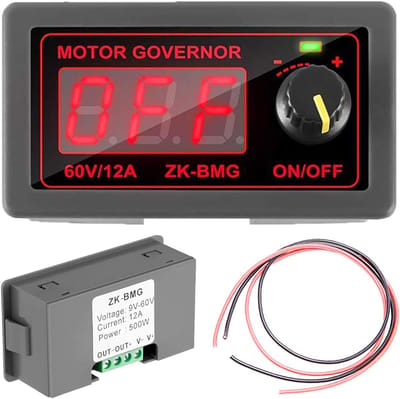 Verstelbare PWM Motorsnelheidsregelaar voor DC Motoren tot 500 W - Geschikt voor 12V, 24V, en 60V