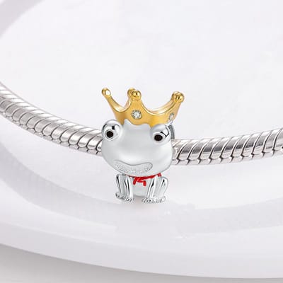 Sprookjeskikker Prins Kralen Koper Verguld Echte Kralen Passend op Echte Bedelarmbanden Kralen Sieraden Cadeau Voor Vrouwen white