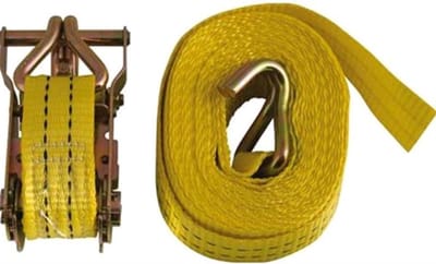 Sjorriem Dubbel - Spanband met haak - Zaken Vastzetten - Met Ratel - 15x25x15 cm - Metaal