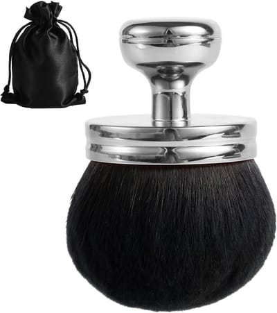 Extra Grote Blend en Blur Borstel voor Zelfbruiners en Zonnebrandcrème - Ovalen Make-up Borstel met Trekkoord Tas voor Gezicht en Lichaam