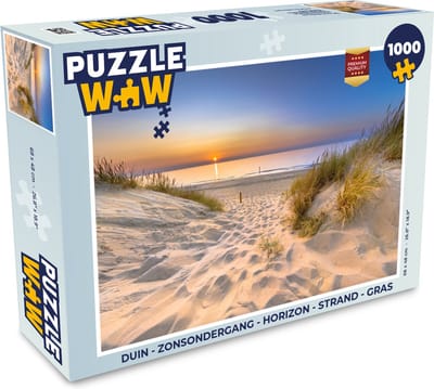 Puzzel Duin - Zonsondergang - Horizon - Strand - Gras - Legpuzzel - Puzzel 1000 stukjes volwassenen