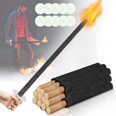 150 Stuks Wasfakkels 42 cm Ø3 cm met Handbescherming en Druipbescherming – Voor Avondwandeling, Winterwandeling en Tuingebruik