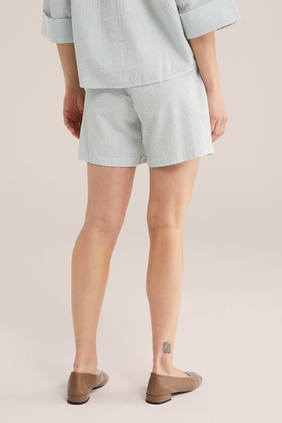 WE Fashion Dames wide leg short met strepen