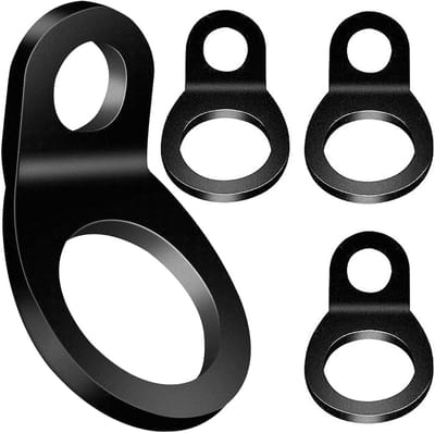 Bevestigingsankers - Sjorringen Ringanker - Vastbinden Lading - Robuust Metaal - 12x9x1.3 cm - Zwart