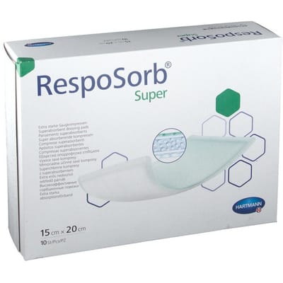 Hartmann RespoSorb Super Verband 15x20cm 6850224 10 Compressen