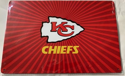 USArticlesEU - Metalen kentekenplaat -Kansas City Chiefs - American Football - Gridiron - NFL - license plate - decor - muurplaat - americana