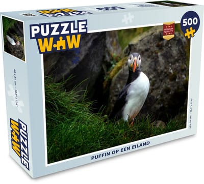 Puzzel Puffin op een eiland - Legpuzzel - Puzzel 500 stukjes