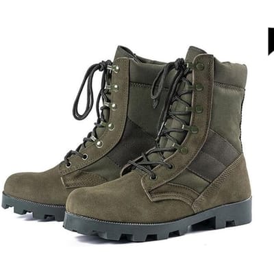Mannelijke Outdoor Training Gevecht Militaire Laarzen Lente Herfst Mannen Jungle Wandelen Sport Klimmen Kamperen Ademend Camo Woestijn Schoenen 43 olijfkleurige kleur