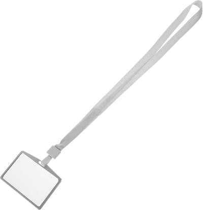 Aluminium Kaarthouder - Pasjeshouder Badgehouder - Werk School Reizen - Afneembare Lanyard - 50x9x0.1cm - Zilver