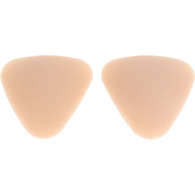 Driehoekige Zelfklevende Bh-pads Waterdicht Dunne Rand Diepe V Zacht Herbruikbaar Plakbare Bh Inzetstukken Pads 8cm beige