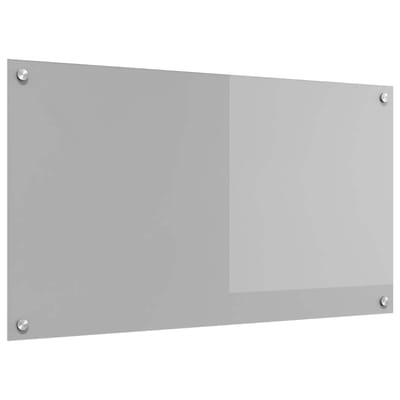 vidaXL - Keukenachterwand - Lichtgrijs - 90 - x - 50 - cm - gehard - glas