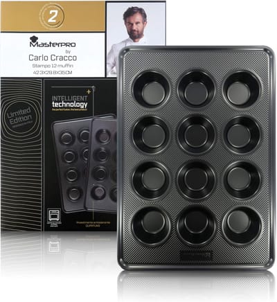 Masterpro - Carlo Cracco - Bakvorm - Muffin - 12 - Limited Edition