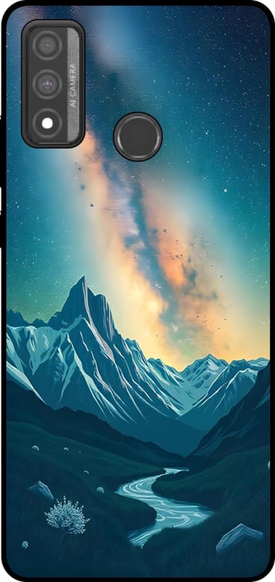 Smartphonica Telefoonhoesje Geschikt voor Huawei P Smart (2020) met Sterrenhemel Opdruk - TPU Backcover Case With Space And Milkyway Design geschikt voor Huawei P Smart (2020)