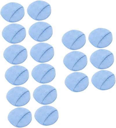 Polijstpads Set - Wax Spons - Auto Poetsen - Versterkte Randen - 18 Stuks - Blauw