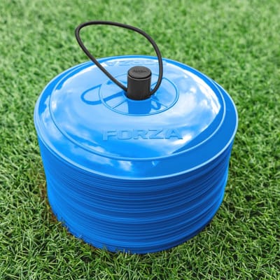Platte Trainingsmarkerkegels - 50 stuks van 9 inch in 10 kleuren voor Voetbal, Rugby, Hockey en Meer