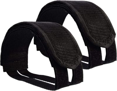 SnelShoppen - Bicycle Pedal Belt Set van 2 | 56cm | Zwart | Duurzaam Nylon | Verstelbare Voetsteun voor BMX, MTB, Stadsfiets en Fitnessfietsen | Leven