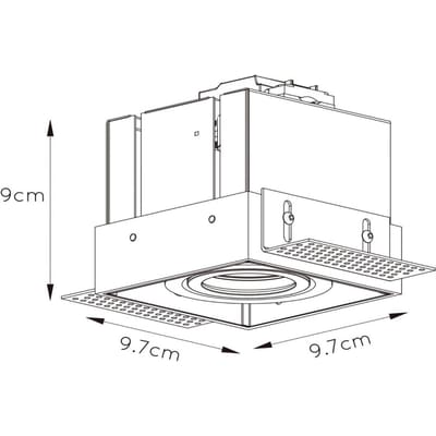 Lucide TRIMLESS - Inbouwspot - 1xGU10 - Zwart