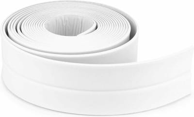 Afdichtstrip - 3.2m x 38mm - Kitstrip - Sanitairstrip - afdichtingstape - Strip Tape - Anti Lek Strip - Keukengat Spleetafdekking - Kachel Gap Strips - PVC - wit - Zelfklevende - Waterdichte Sealing - Afdichtstrip voor Badkamer en Keuken