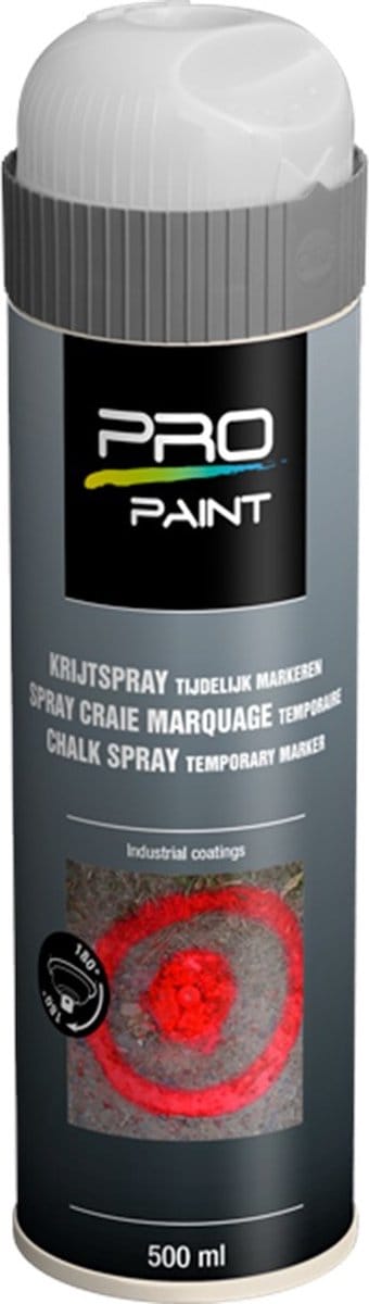 Pro Paint Krijtspray - tijdelijk markeren Wit