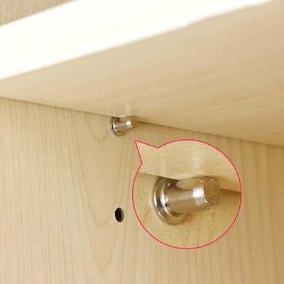 50x 5mm Metalen Planksteunen voor Keukenkast en Boekenkast, Inclusief Compacte Opbergdoos, Stevige Plankpinnen voor Dure Planken