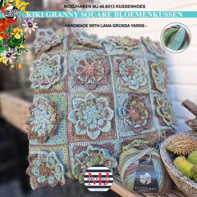 Haakpakket kussenhoes Kiki Granny Square -Jungle