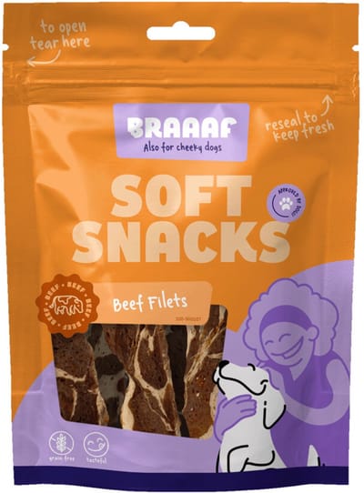 10x Braaaf Rund Steak Filet met Vis 85 gr