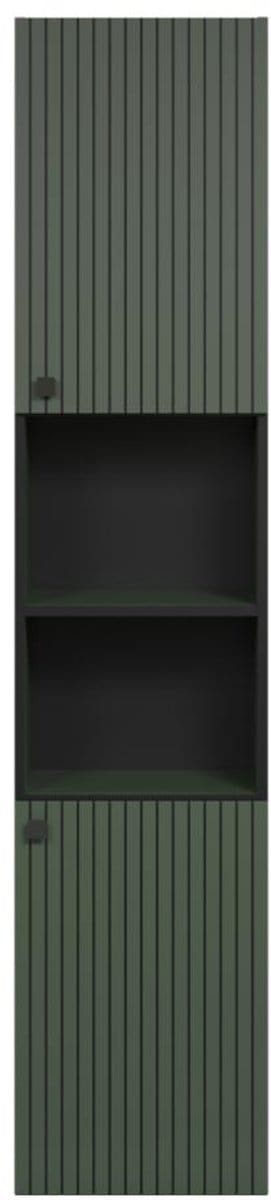 Badkamerkolom - Saliegroen en zwart decor - L40 x H186 x D31cm - PURE BLISS