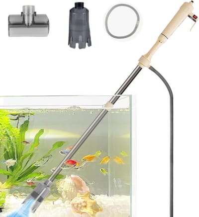 aquarium stofzuiger-aquarium stofzuiger elektrisch-Aquariumstofzuigerset - Elektrische aquariumreiniger met sterke zuigkracht - Multifunctionele automatische aquariumstofzuiger - Voor het wassen van zand - Waterverversing (verstelbare lengte)