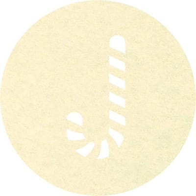 Zuurstok vilt onderzetters - Creme - 6 stuks - ø 10 cm - Kerst onderzetter - Tafeldecoratie - Glas onderzetter - Cadeau - Woondecoratie - Tafelbescherming - Onderzetters voor glazen - Kerst tafelen - Woonaccessoires - Tafelaccessoires