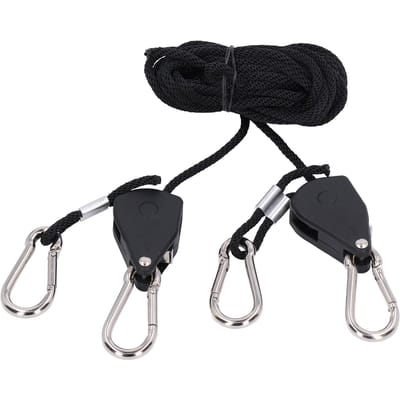 2 STUKS 1/8in Kweeklamp Touwhanger Verstelbaar Zwaar Uitgevoerd Touwklemhanger Hoge Sterkte Touwhanger