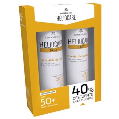 Corps Spray solaire transparent HELIOCARE 360 SPF50+ (lot de 2 x 200 ml)