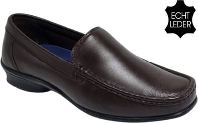 Sagar Shoes® - Heren Schoenen - Heren Loafers - Heren Instappers - Echt Leer - Bruin - Maat 40