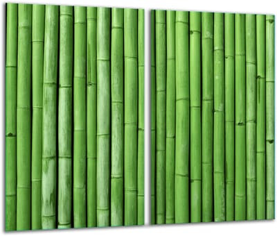 TMK ArtDeko Serie - Snijplank van glas - Groen - 2x 30x52 cm - Hittebestendig