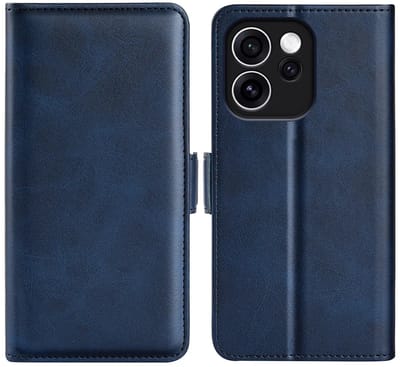 MobyDefend Hoesje - Geschikt voor Oppo Reno15 F / Oppo Reno15 FS - Luxe Wallet Book Case (Sluiting Zijkant) - Blauw