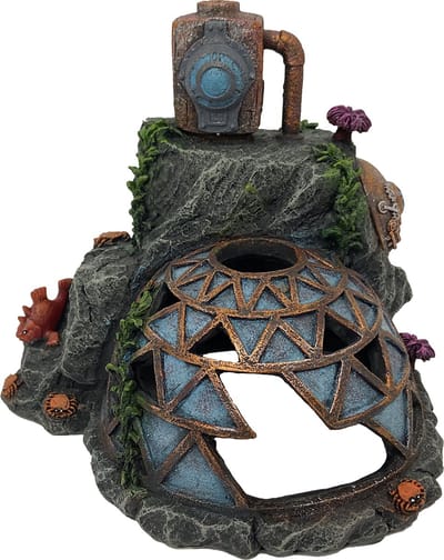 Aqua Della - Aquariumdecoratie - Vissen - Steampunk Basis S - 16,2x13,7x14,4cm Meerkleurig - 1st