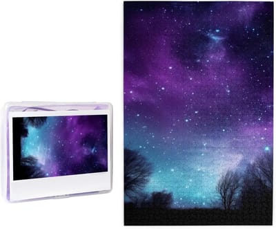 Sterrenhemel Puzzel - Foto Puzzel - Ontspannen Thuis - Anti-krul Technologie - 1000 Stukjes - Paars