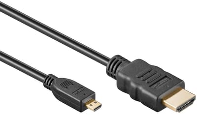 Micro HDMI - HDMI kabel | HDMI2.1 (8K 60Hz + HDR) | zwart | 1 meter