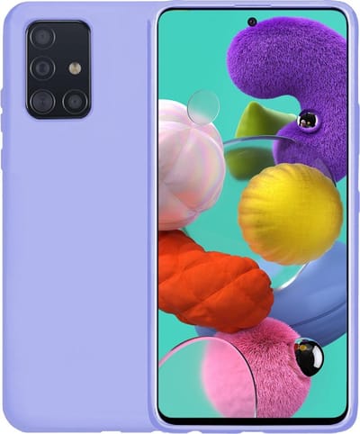 Hoesje - Geschikt voor Samsung Galaxy A51 - Sterk & Shockproof - Siliconen Case - Hoes Cover - Telefoonhoes - Lila