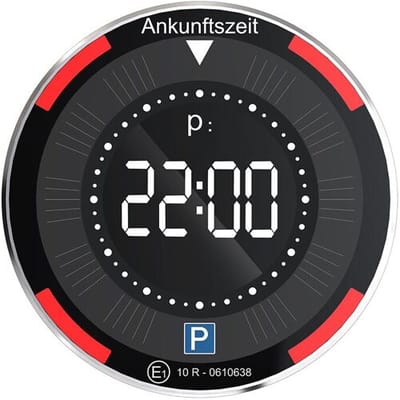 UPUPYES P-DISC 3 Elektronische Parkeerschijf/Parkeertimer - Zonne-energie, Digitaal Display, Elektrische Tijdmeting, Officieel Goedgekeurd voor Auto's