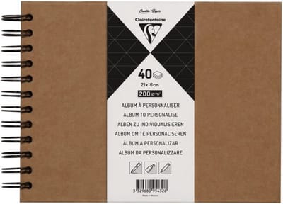 Clairefontaine 95432C, Monochromatisch, Bruin, 40 vel, 200 g/m², Hardcover, Universeel