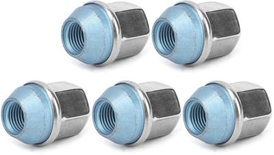Dailygoods- Wielmoer Set 5 Stuks - Stalen Wielmoeren - Geschikt voor Evoque/Velar/LR2 - Hoge Kwaliteit - Corrosieweerstand - OEM LR001381 - Wielmoerset