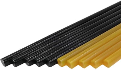 deuken lijmstiften, 10 stuks smeltlijm sticks voor auto, autoreparatie, verfloze deukenverwijdering, lijmziekten (11x270 mm, 5 stuks zwart en 5 stuks geel)