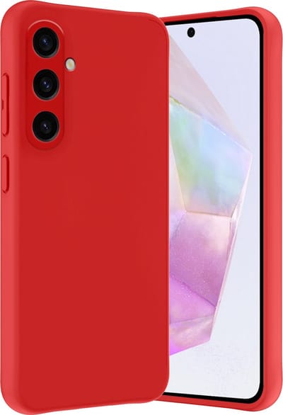 Hoes - Geschikt voor Samsung Galaxy A35 - Sterk & Shockproof - Hoesje Cover - Siliconen Case - Rood