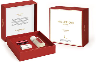 Millefiori Milano - Cadeauset - Geurstokjes 100ml & Autoparfum - Miele Bianco