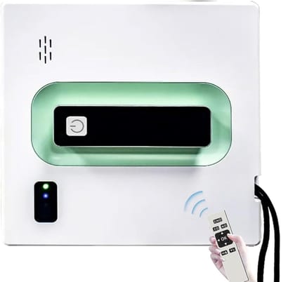Glazenwasser robot - Ramenstofzuiger - Automatische raamreiniging - Dubbele watersproeier - 21.5x21.5x6.8cm
