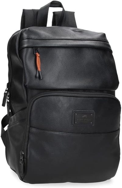 Luxe Laptoprugzak Zwart Polyester voor Heren - Geschikt voor Werk en Studie