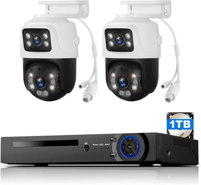 Bewakingscamera Set - POE Camerasysteem - Veiligheid Buiten - 1TB HDD Opslag - 4 Kanaals