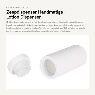 Dailygoods- Zeepdispenser 240 ml - Handmatige Zeepdispenser - Siliconen Fles - Keuken/Badkamer - Duurzaam - Morsvrij Gebruik - Zeepfles